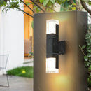 Axyaa Outdoor Wall Mount LED Sconce Light Black Gold IP65 Waterproof Garden Porch Lamp