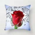 Axyaa Sunflower Lotus Lily Rose Pattern Pillow Cover for Home Chair Car Sofa
