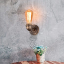 Rustic Water Pipe Wall Light Vintage Loft Sconce by Axyaa