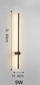 Axyaa Black LED Wall Sconce Modern Living Room Bedroom Lamparas