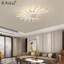 Axyaa LED Chandelier Ceiling Light: Modern, Minimalist, Dimmable for Living Room, Bedroom, Dining
