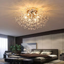 Axyaa Nordic Crystal Ball Ceiling Chandelier 3-Color Living Bedroom Lamp