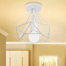 Axyaa Retro Iron Cage Ceiling Light for Nordic Kitchen Home Lighting