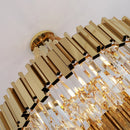 Axyaa Crystal LED Pendant Chandelier: Elegant Glass Living Room Lighting