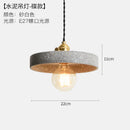 Axyaa Industrial Edison Pendant Lights for Bedroom Dinning Room Cafe - Cement Finish