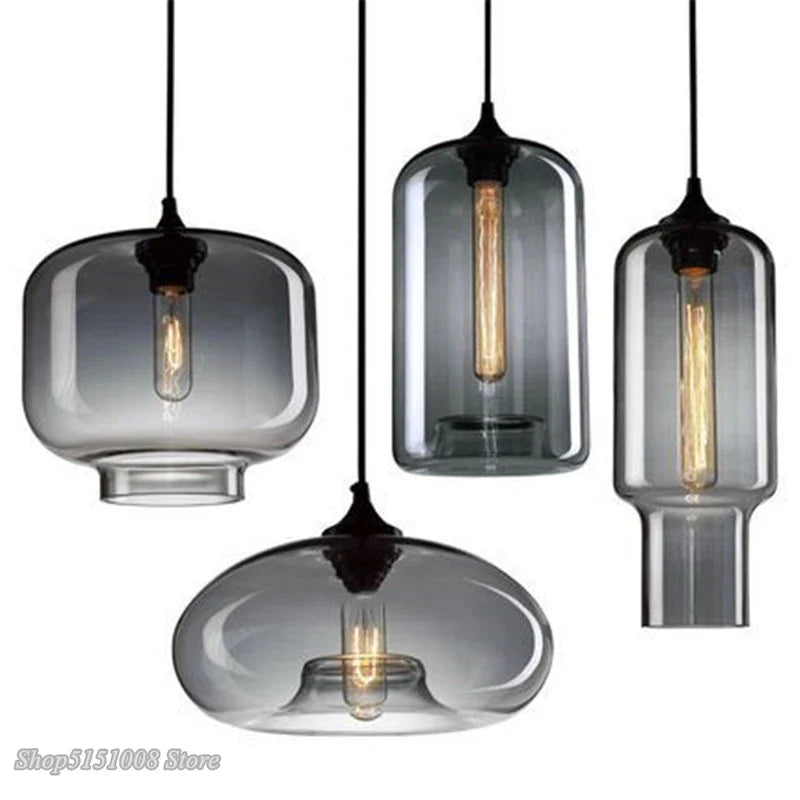Axyaa Glass Pendant Light Modern Scandinavian Hanging Lamp Nordic Decor Lighting