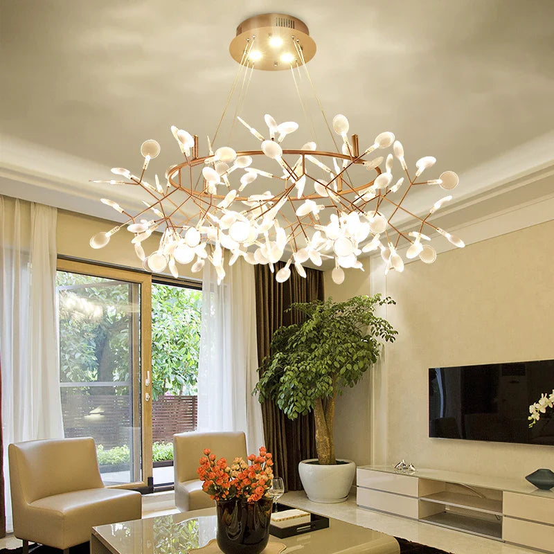 Axyaa Modern Dandelion Chandelier Tree Branch Acrylic Light for Stylish Home Decor