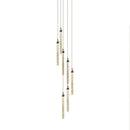 Axyaa Golden LED Crystal Chandelier for Living Room and Staircase
