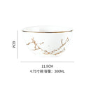 Axyaa Nordic Golden Marbling Ceramic Tableware Set for Dining