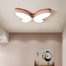 Axyaa Led Butterfly Chandelier for Kids Room-Bedroom, Modern Wood Ceiling Light