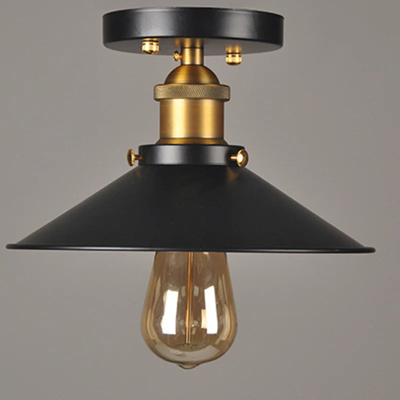 Axyaa Retro Industrial Ceiling Lamp for Loft Balcony Corridor American Country Lighting