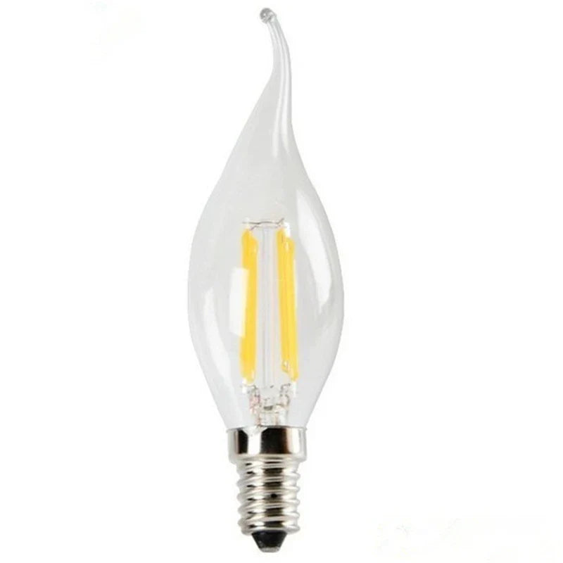 Axyaa Frosted Crystal Candle LED Bulb - Warm White Filament Light