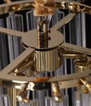 Axyaa Nordic Gold Metal LED Chandelier with Clear Glass Tube Lampshade