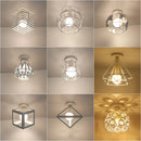 Geometric Iron Cage Ceiling Light by Axyaa: Modern Nordic Design for Home Decor