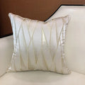 Axyaa Ivory Orange Geometric Faux Silk Pillow Case Cover 45x45cm/30x48cm