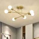 Axyaa Modern LED E27 Chandelier - Nordic Metal Indoor Ceiling Light for Living Room