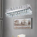 Axyaa Luxury Modern LED Crystal Chandelier in Chrome/Gold, Dinning Room Living Room Lighting