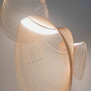 Axyaa LED Wooden Chandelier for Hotel Living Room and Bedroom