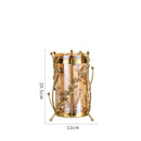 Axyaa Gilded Flower Branch Glass Vase for Modern Home Decor