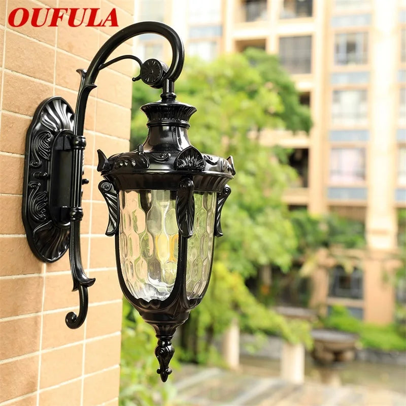 Axyaa Retro Black Outdoor Wall Lamp LED Sconces - Waterproof & Decorative