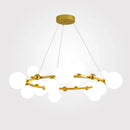 Axyaa Glass Ball LED Pendant Light - Gold/Black, Nordic Style Home Decor