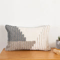 Axyaa Abstract Grey Boho Style Cushion Cover for Home Decor