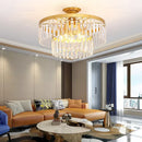Axyaa Crystal Round Ceiling Lamp for Elegant Living Space