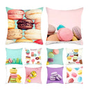 Axyaa Biscuits Cake Print Decor Pillow Cover for Home Sofa Decoration