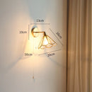 Axyaa Copper LED Glass Wall Sconce Nordic Modern Light
