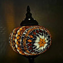 Axyaa Vintage Mosaic Glass Table Lamp Handcrafted Art Deco Bedside Night Light