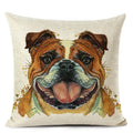 Colourful Bull Terrier & Dachshund 3D Cushion Cover for Home Sofa by Axyaa