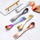 Axyaa Stainless Steel Outdoor Picnic Cutlery Set - Camping Survival Tool