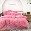 Axyaa Long Hair Velvet Duvet Cover Set - Queen Size