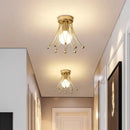 Axyaa Gold Crown Ceiling Light for Home Spaces