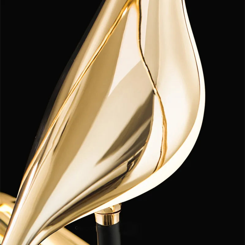 Axyaa Postmodern Bird LED Floor Lamp Golden Luxury for Living Room & Bedroom