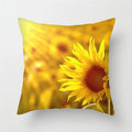Axyaa Sunflower Lotus Lily Rose Pattern Pillow Cover for Home Chair Car Sofa