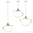 Axyaa Teapot Small Chandelier Lights: Modern Kitchen Hanging Lamps