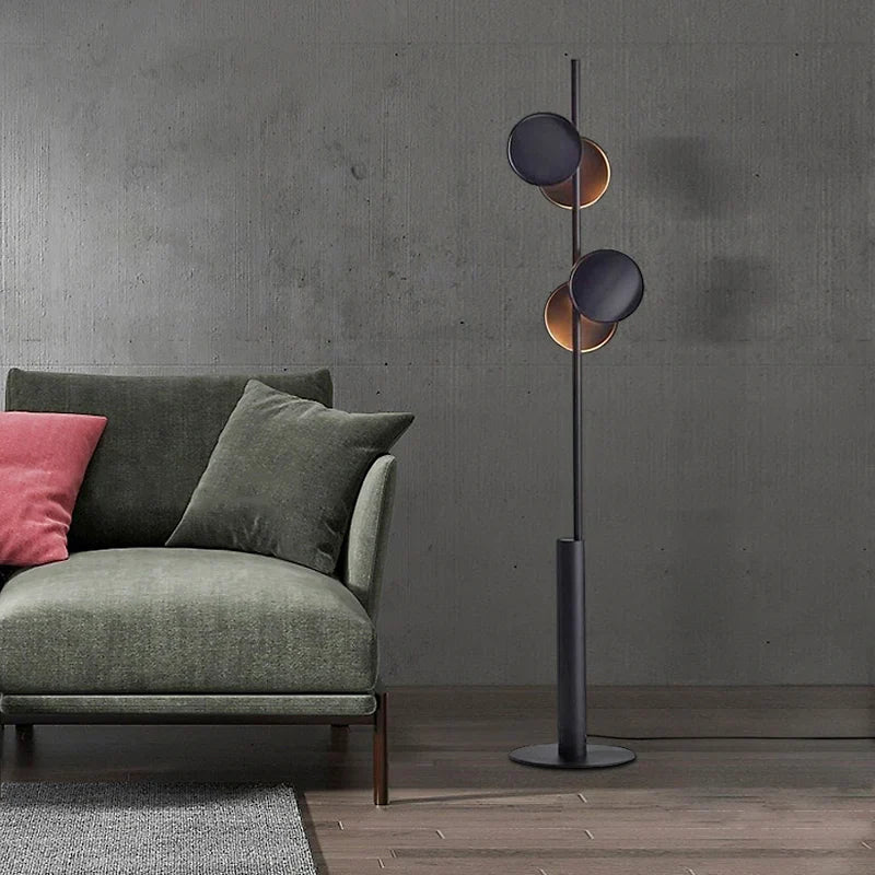 Axyaa Minimalist Black Floor Lamp for Living Room Bedroom Studio