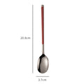 Axyaa Stainless Steel Long Coffee Spoon Set Vintage Tableware Teaspoons Dessert Ice Cream