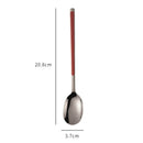 Axyaa Stainless Steel Long Coffee Spoon Set Vintage Tableware Teaspoons Dessert Ice Cream