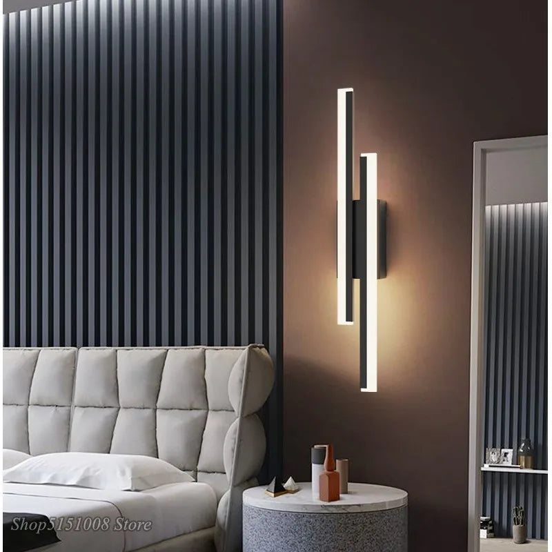 Axyaa Modern Nordic LED Wall Lamp Strip for Living Room Bedroom Decor