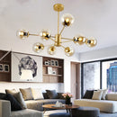 Axya Vintage Industrial Suspension Chandelier for Living Room & Stair: Modern Hanging Light Fixtures