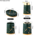 Axya Ceramic Bathroom Essential Set 5-Piece Home Toiletries Kit