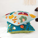 Axyaa Floral Embroidery Pillow Cover 45x45cm Soft Cozy Home Decor