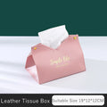 Axyaa PU Leather Tissue Box Case: Stylish Napkin Holder & Paper Storage