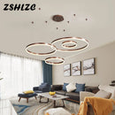 Axyaa Modern LED Chandelier 3 Rings Ceiling Lighting for Home - 40 60 80cm