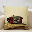 Axyaa Life Beautiful Words Linen Cushion Cover 45x45cm Luxe Bedroom Decor