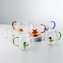 Axyaa 3D Animal Glass Mug: Fun Novelty Cup for Coffee, Tea, Milk - 400ml