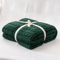 Axyaa Cozy Cable Knit Throw Blanket | Soft Knitted Sofa Blanket for Twin Queen Bed