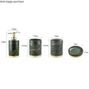 Axya Green Marble 5-Piece Bathroom Set by Axya